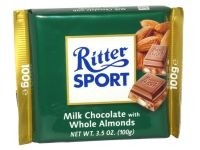 Ciocolata cu lapte si migdale intregi Ritter Sport