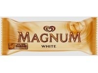 Inghetata vanilie cu glazura ciocolata alba White Magnum Algida